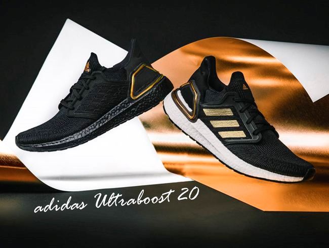 adidas Ultraboost 20兩款黑金配色跑鞋