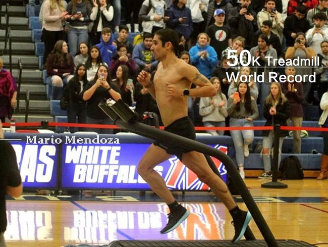 Mario Mendoza破50K跑步機世界紀錄